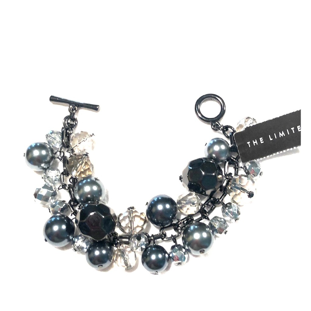 The Limited pewter bubble bead bracelet